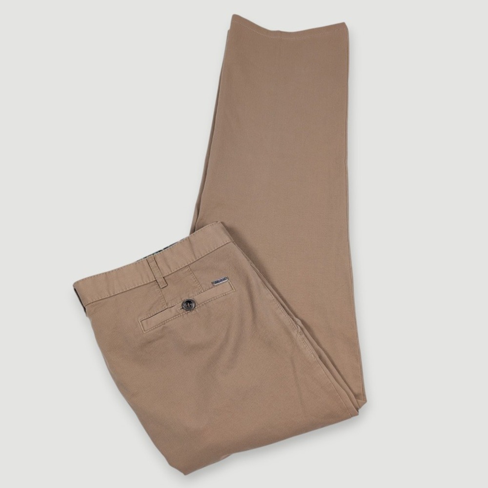 Meyer Roma Chinos Mens 38x29 Tan Excellent Regular Fit Stretch Casual Pants